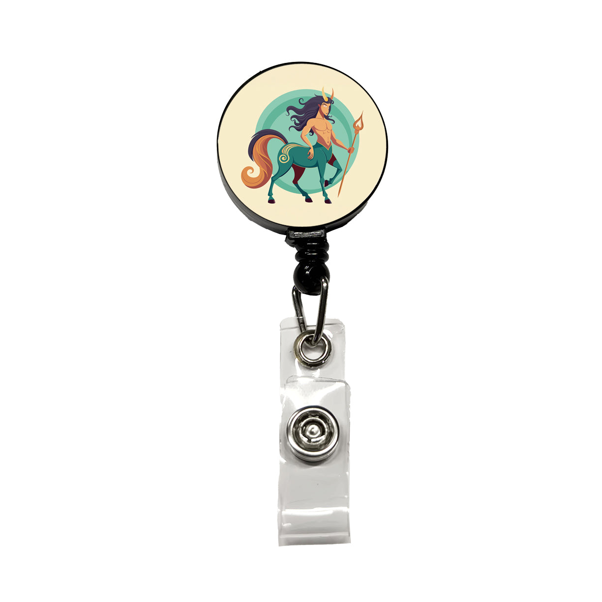 Centaur Greek Mythology Retractable ID Key Card Name Tag Badge Holder with Clip