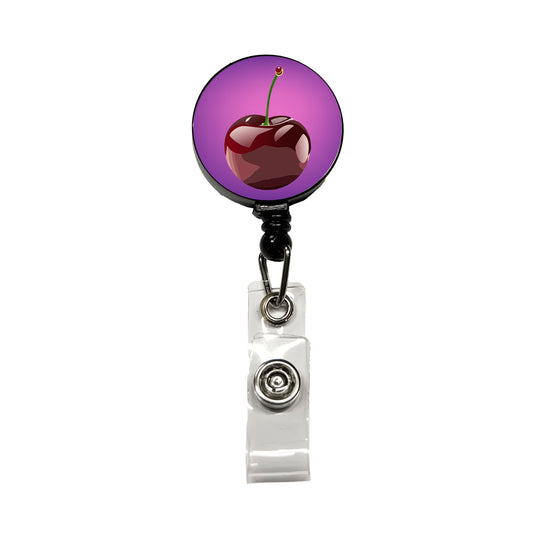 Cherry Fruit Retractable ID Key Card Name Tag Badge Holder with Clip