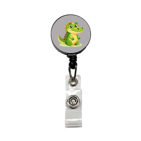 Crocodile Alligator Cute Retractable ID Key Card Name Tag Badge Holder with Clip