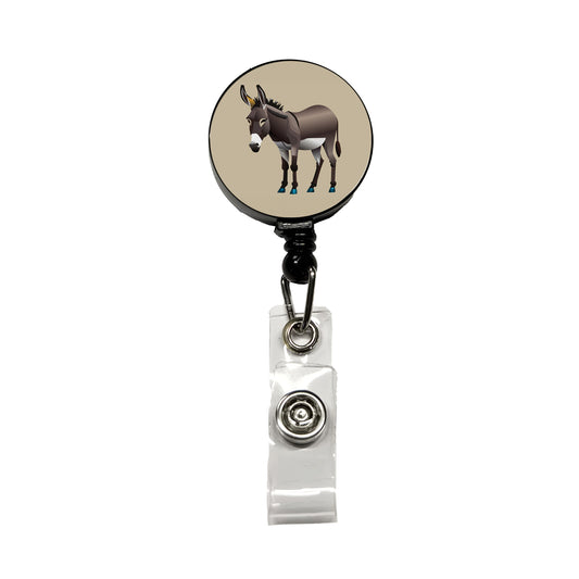 Donkey Standing Retractable ID Key Card Name Tag Badge Holder with Clip