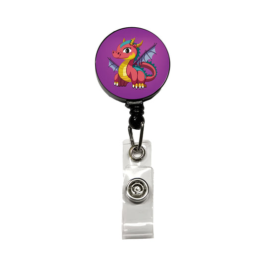 Dragon Colorful Retractable ID Key Card Name Tag Badge Holder with Clip