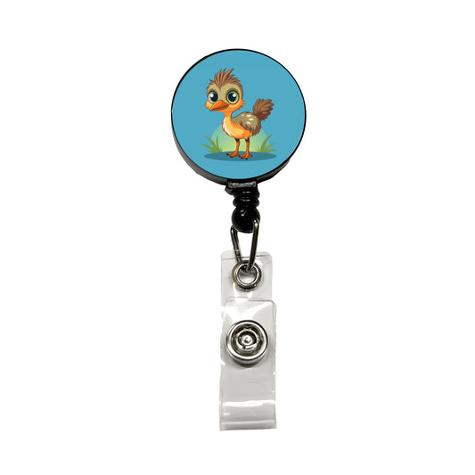 Emu Ostrich Large Bird Australian Animal Retractable ID Key Card Name Tag Badge Holder with Clip