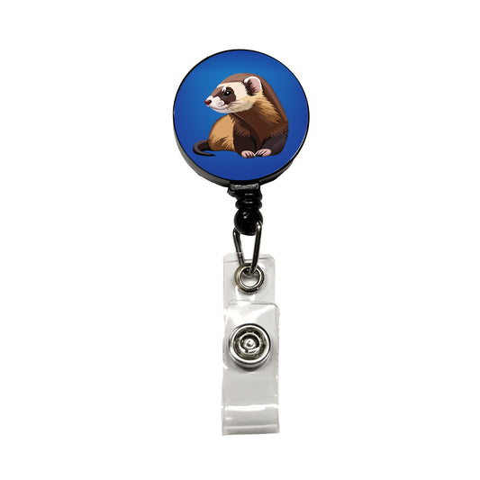 Ferret Friend Retractable ID Key Card Name Tag Badge Holder with Clip