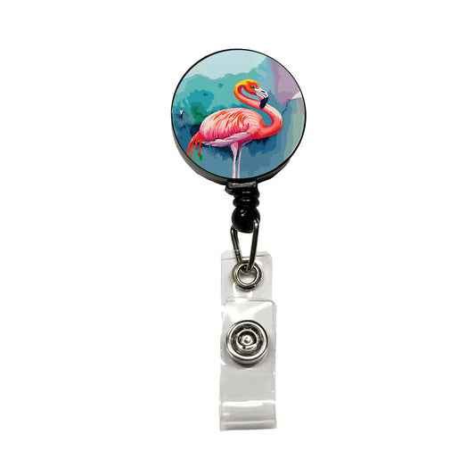 Flamingo Colorful Retractable ID Key Card Name Tag Badge Holder with Clip