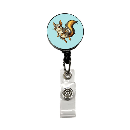 Flying Squirrel Retractable ID Key Card Name Tag Badge Holder with Clip