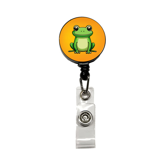 Frog Sweet Retractable ID Key Card Name Tag Badge Holder with Clip