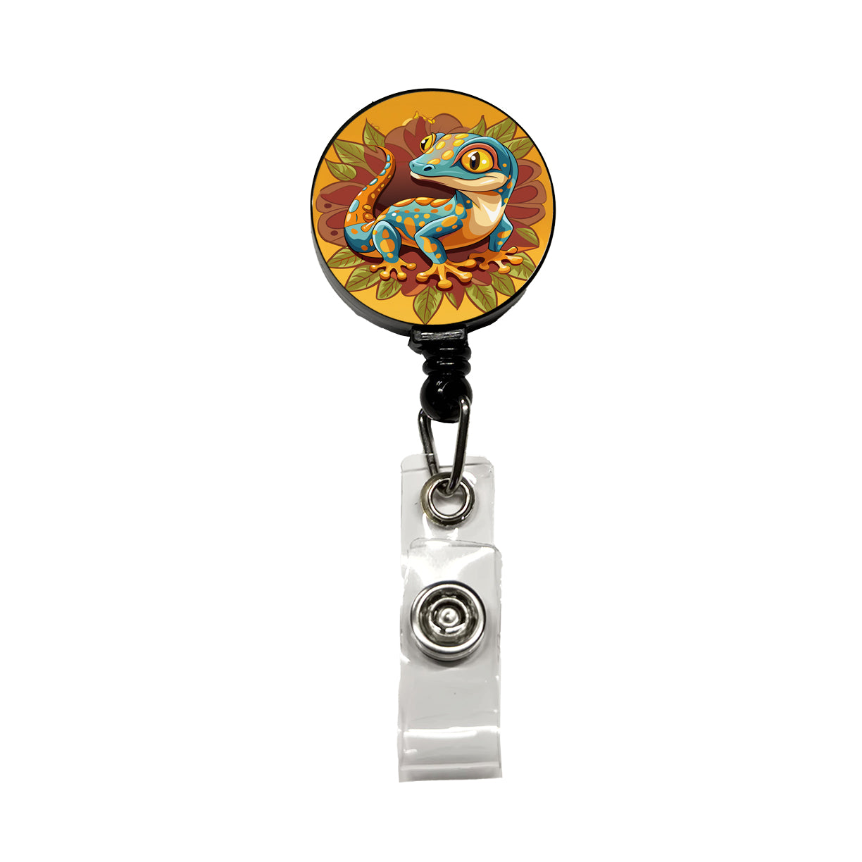 Gecko Lizard Cute Retractable ID Key Card Name Tag Badge Holder with Clip