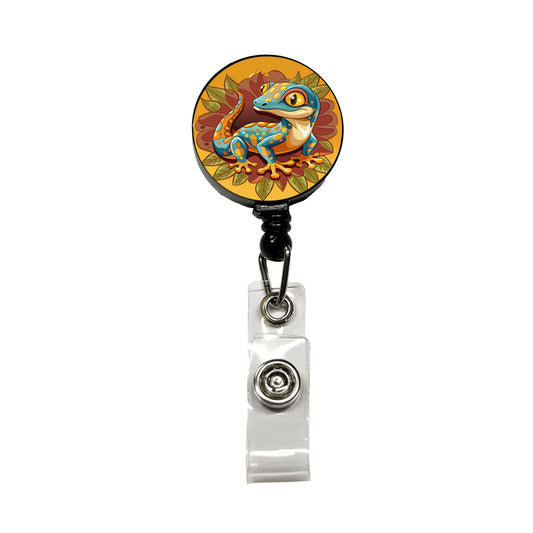 Gecko Lizard Cute Retractable ID Key Card Name Tag Badge Holder with Clip
