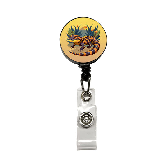 Gila Monster Retractable ID Key Card Name Tag Badge Holder with Clip