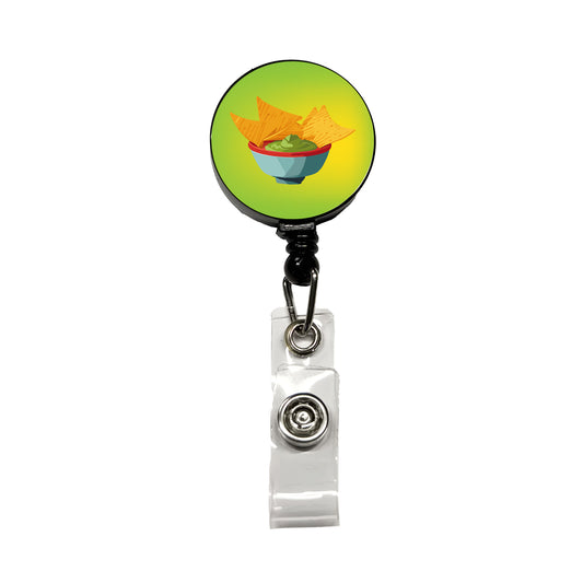 Guacamole and Tortilla Chips Retractable ID Key Card Name Tag Badge Holder with Clip