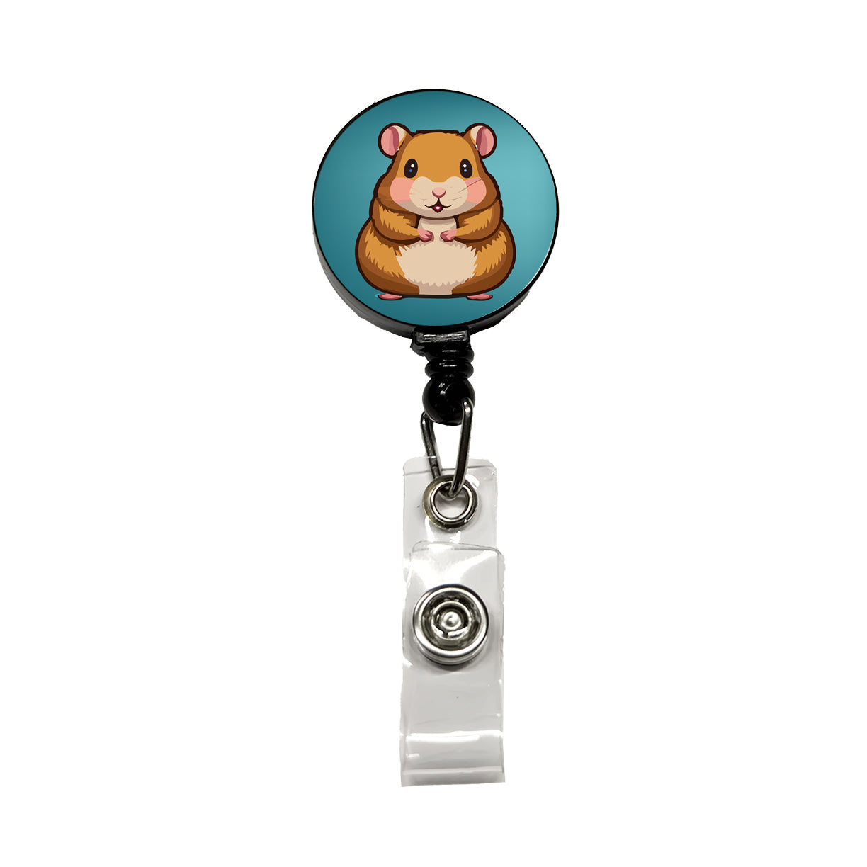 Hamster Cute Retractable ID Key Card Name Tag Badge Holder with Clip