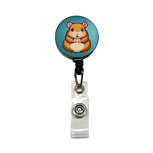 Hamster Cute Retractable ID Key Card Name Tag Badge Holder with Clip