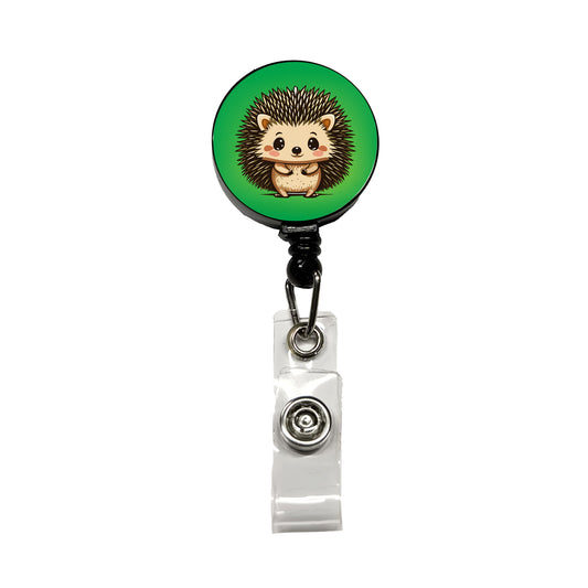 Hedgehog Cute Retractable ID Key Card Name Tag Badge Holder with Clip