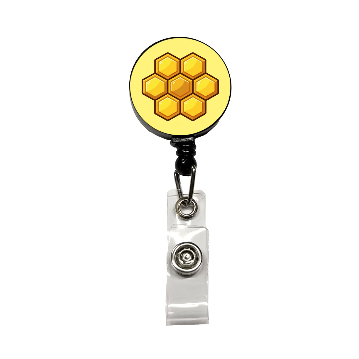 Honeycomb Elegant Retractable ID Key Card Name Tag Badge Holder with Clip