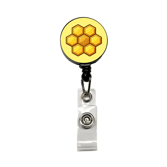 Honeycomb Elegant Retractable ID Key Card Name Tag Badge Holder with Clip