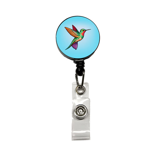 Hummingbird Colorful Retractable ID Key Card Name Tag Badge Holder with Clip