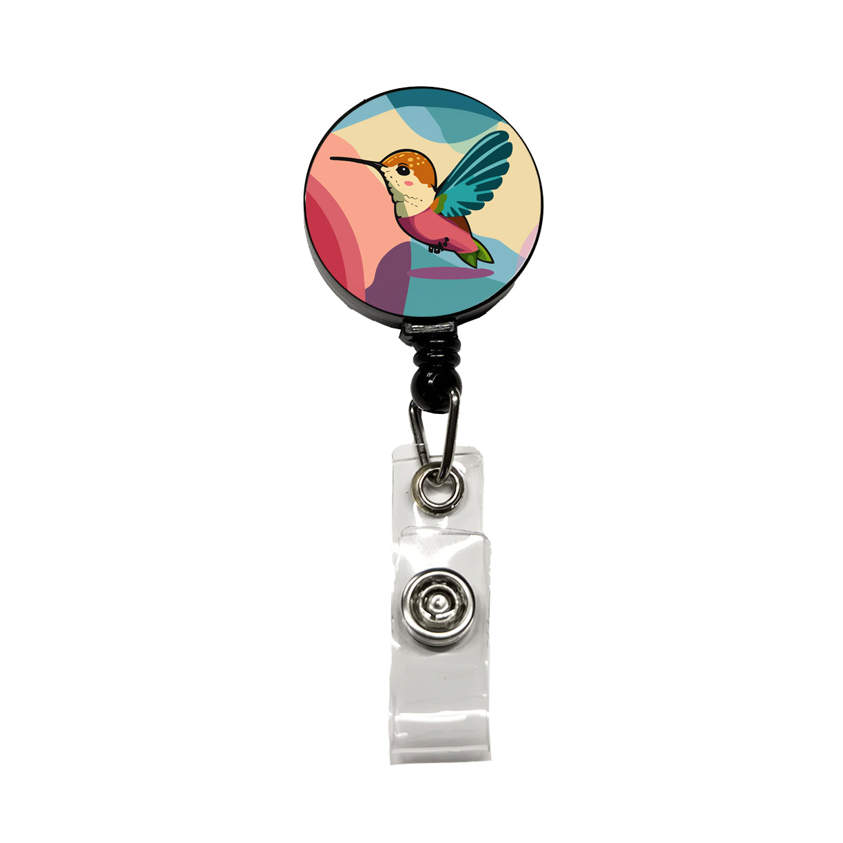 Hummingbird Cute Retractable ID Key Card Name Tag Badge Holder with Clip
