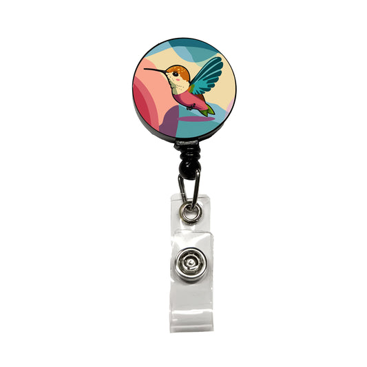 Hummingbird Cute Retractable ID Key Card Name Tag Badge Holder with Clip