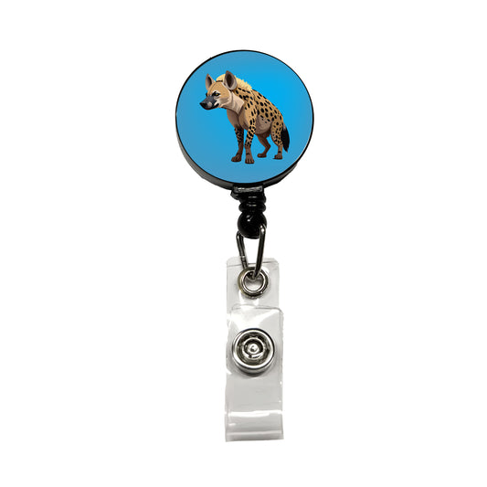 Hyena African Animal Retractable ID Key Card Name Tag Badge Holder with Clip
