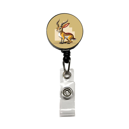 Jackalope Elegant Retractable ID Key Card Name Tag Badge Holder with Clip