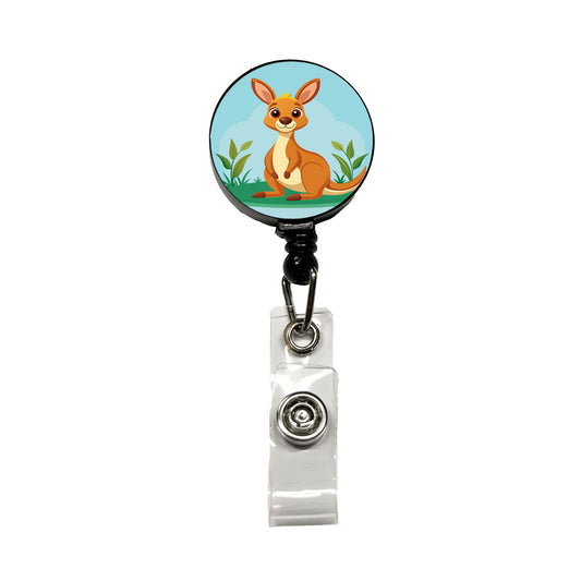 Kangaroo Cute Retractable ID Key Card Name Tag Badge Holder with Clip