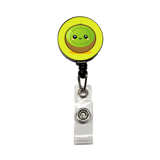 Kiwi Cute Happy Fruit Retractable ID Key Card Name Tag Badge Holder with Clip