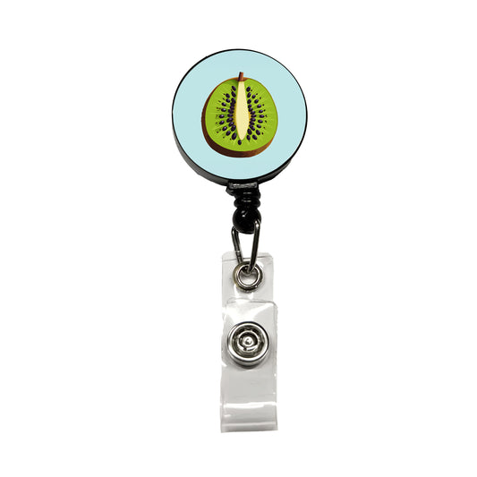 Kiwi Fruit Slice Retractable ID Key Card Name Tag Badge Holder with Clip