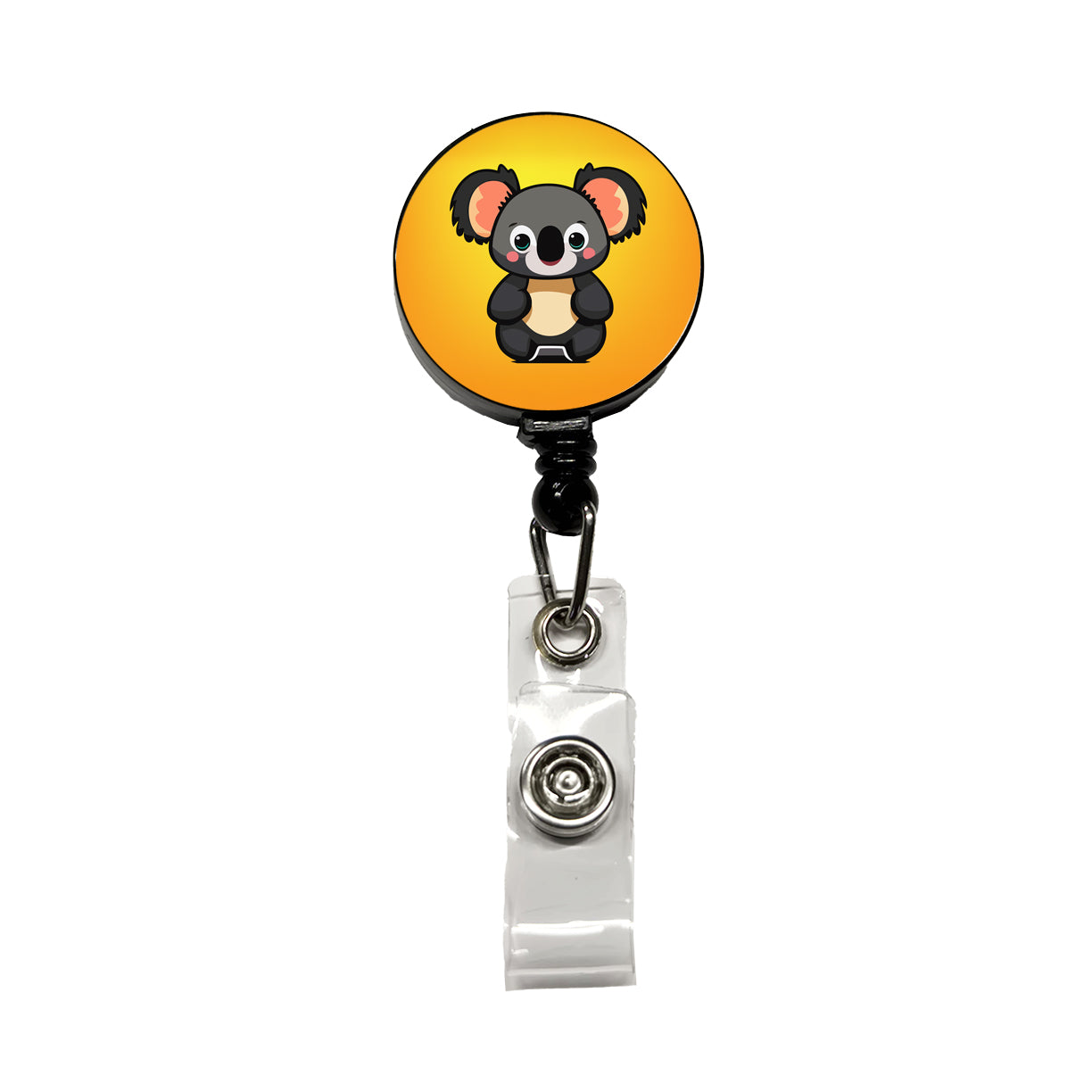 Koala Chibi Retractable ID Key Card Name Tag Badge Holder with Clip