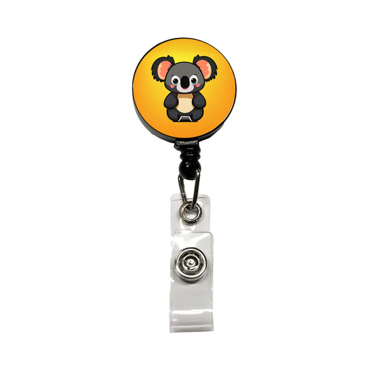 Koala Chibi Retractable ID Key Card Name Tag Badge Holder with Clip