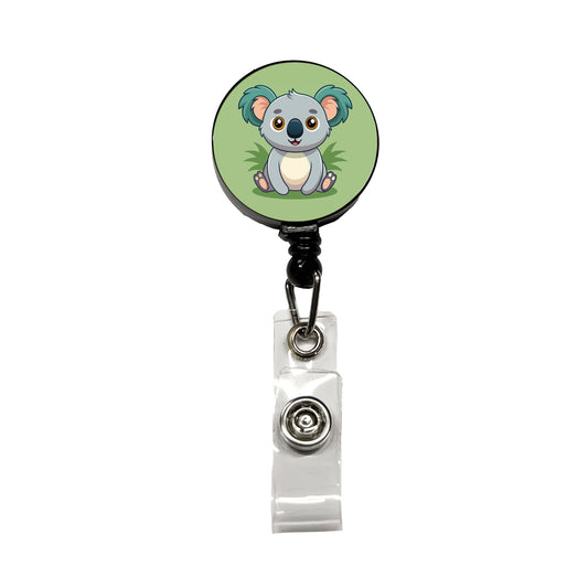 Koala Cute Retractable ID Key Card Name Tag Badge Holder with Clip