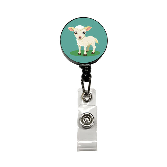 Lamb Baby Cute Retractable ID Key Card Name Tag Badge Holder with Clip