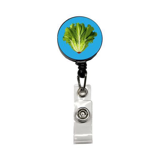 Lettuce Head Vegetable Retractable ID Key Card Name Tag Badge Holder with Clip