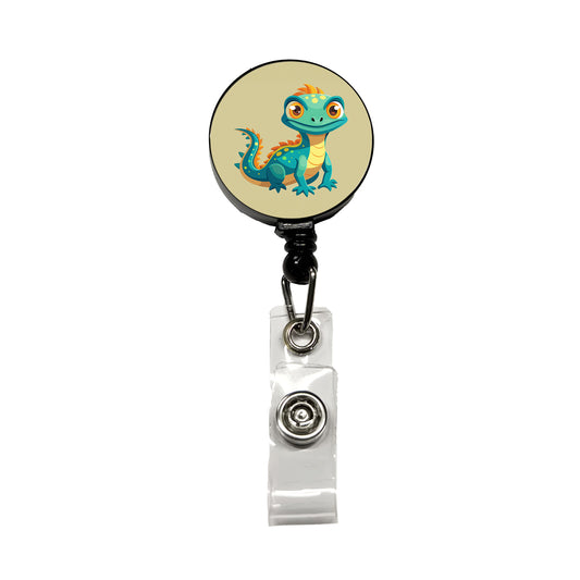 Lizard Cute Retractable ID Key Card Name Tag Badge Holder with Clip