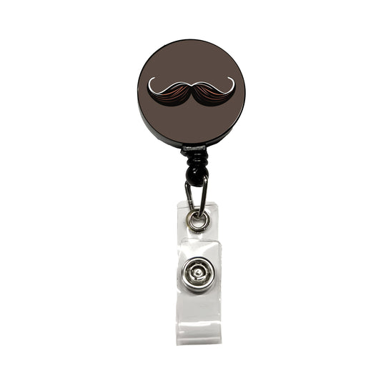 Mustache Funny Retractable ID Key Card Name Tag Badge Holder with Clip