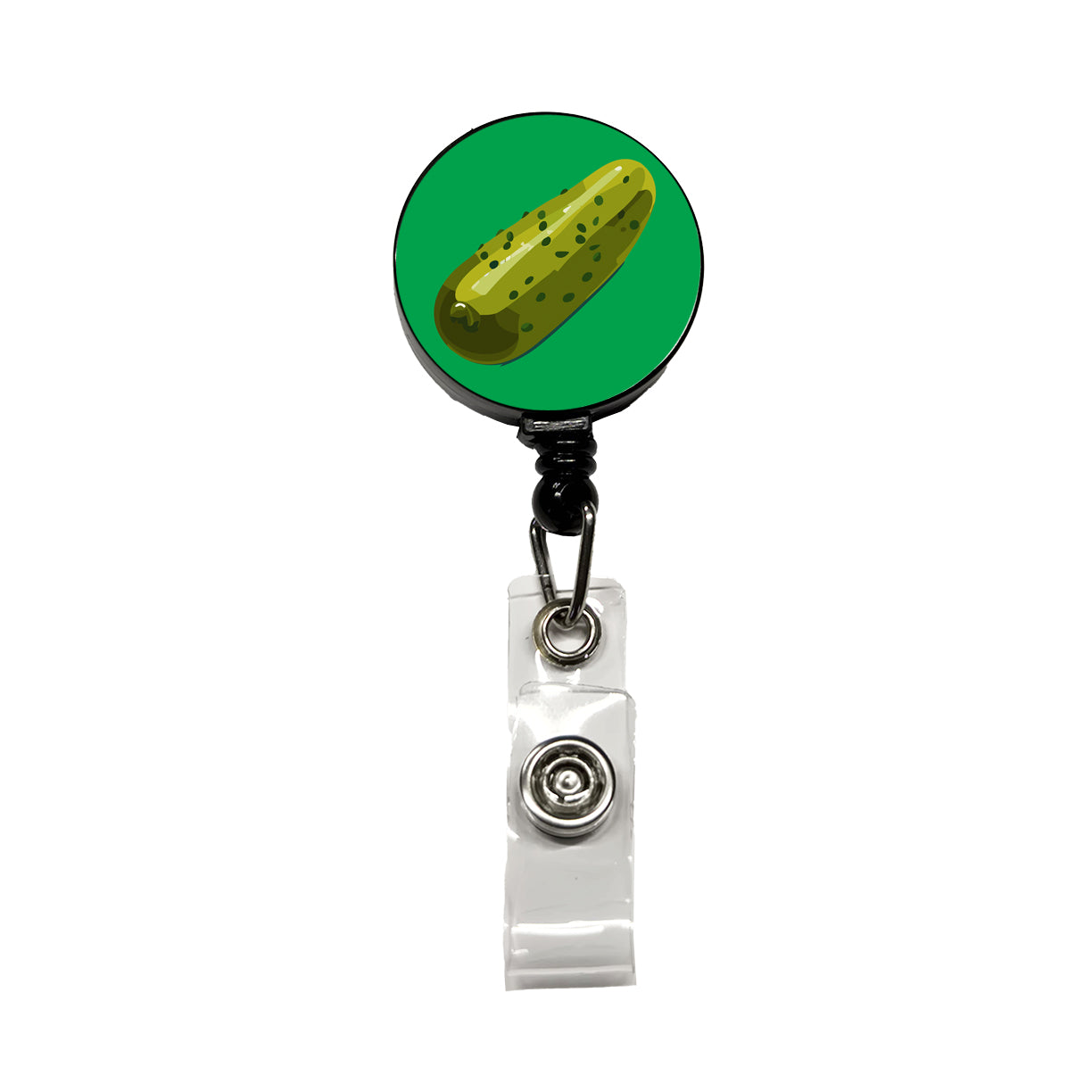 Pickle Green Retractable ID Key Card Name Tag Badge Holder with Clip