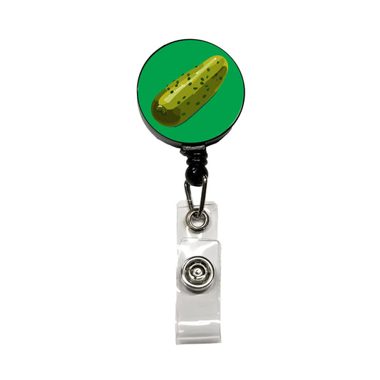 Pickle Green Retractable ID Key Card Name Tag Badge Holder with Clip