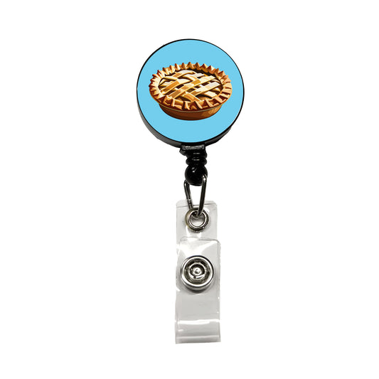 Pie Apple Yummy Baking Retractable ID Key Card Name Tag Badge Holder with Clip