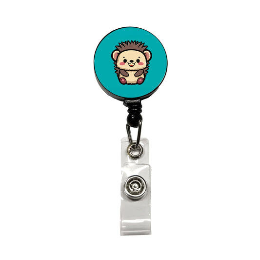 Porcupine Smiling Baby Retractable ID Key Card Name Tag Badge Holder with Clip