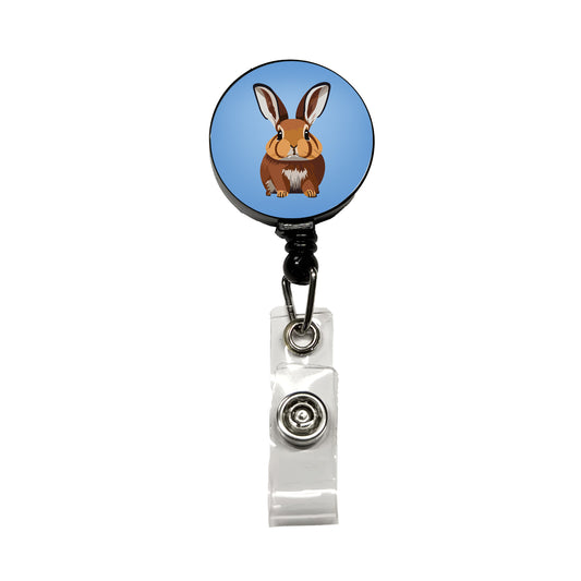 Rabbit Bunny Sweet Woodland Animal Retractable ID Key Card Name Tag Badge Holder with Clip