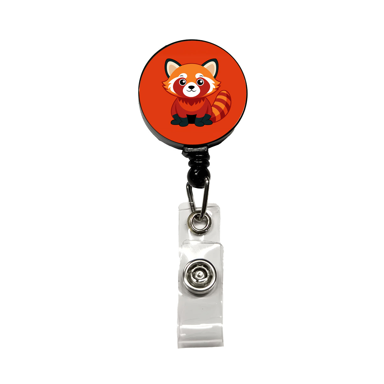 Red Panda Cute Retractable ID Key Card Name Tag Badge Holder with Clip