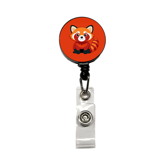 Red Panda Cute Retractable ID Key Card Name Tag Badge Holder with Clip