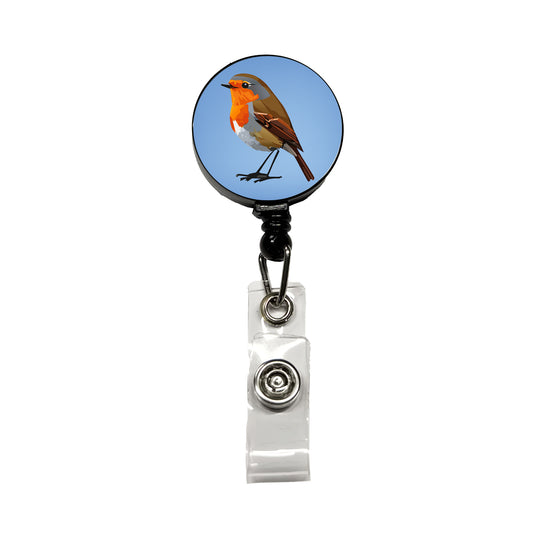 Robin Bird Retractable ID Key Card Name Tag Badge Holder with Clip