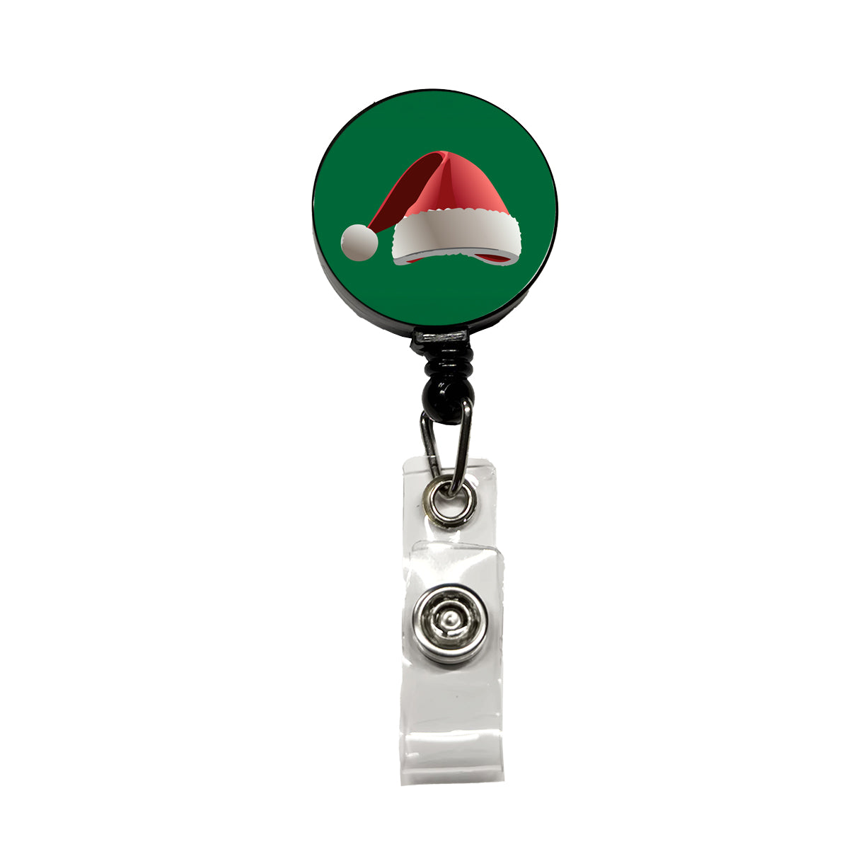 Santa Hat Christmas Retractable ID Key Card Name Tag Badge Holder with Clip