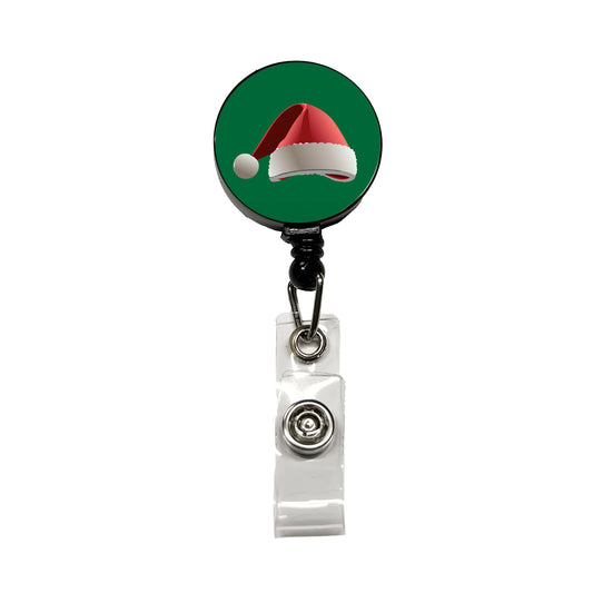 Santa Hat Christmas Retractable ID Key Card Name Tag Badge Holder with Clip