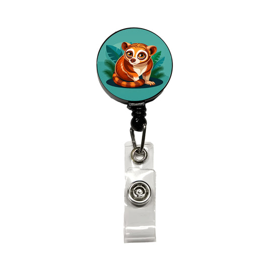 Slow Loris Cute Retractable ID Key Card Name Tag Badge Holder with Clip