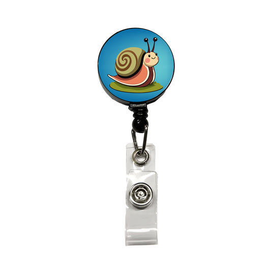 Snail Cute Funny Retractable ID Key Card Name Tag Badge Holder with Clip