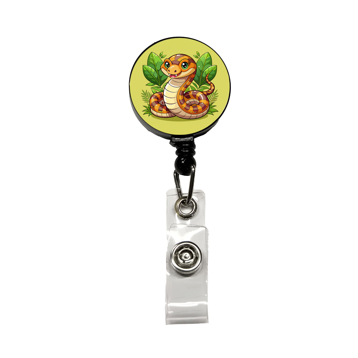 Snake Cute Retractable ID Key Card Name Tag Badge Holder with Clip