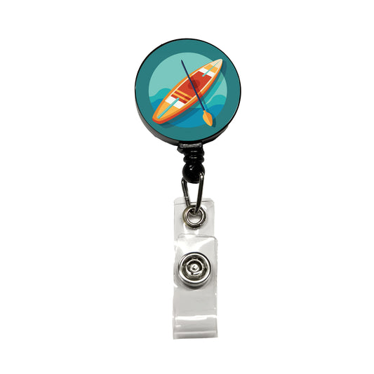 Stand Up Paddle Board Boarding SUP Retractable ID Key Card Name Tag Badge Holder with Clip