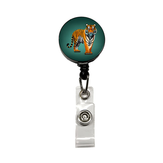 Standing Tiger Retractable ID Key Card Name Tag Badge Holder with Clip