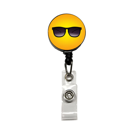 Sunglasses Black Summer Vacation Retractable ID Key Card Name Tag Badge Holder with Clip